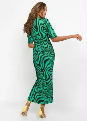bonprix - Vestido Estampa Líquida em Malha Crepe - BONPRIX