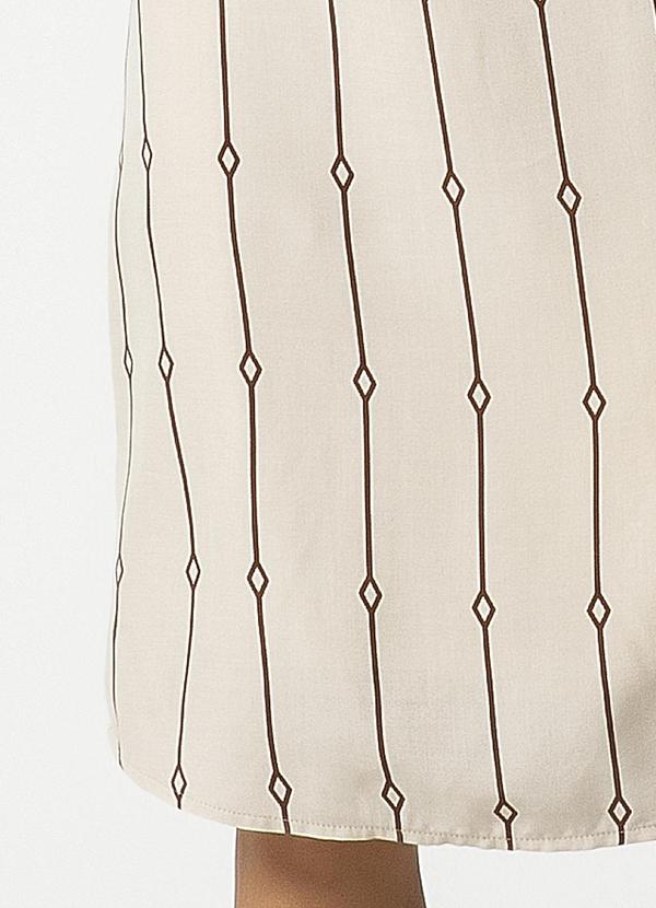 Habana - Vestido Estampado com Forro Off White 5