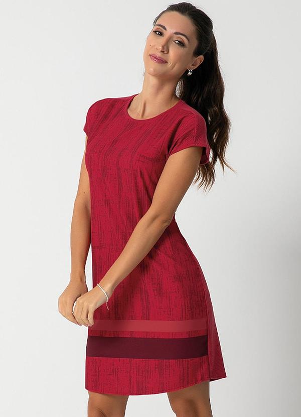 Habana - Vestido Estiloso em Tecido Crepe Vermelho