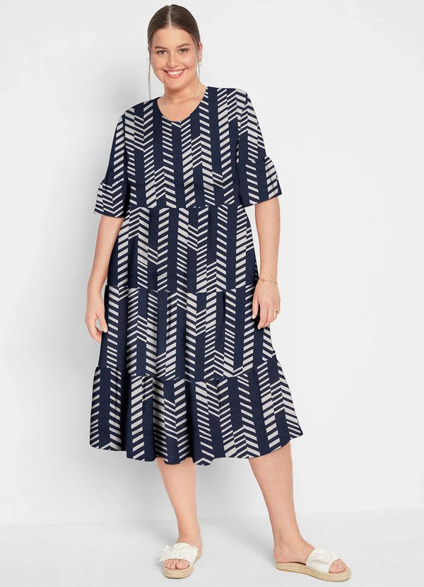 bonprix - Vestido Étnica em Malha de Viscose 3