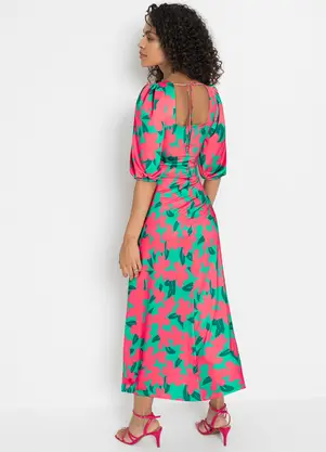 bonprix - Vestido Floral Grande em Malha Fria - BONPRIX