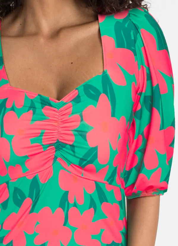 bonprix - Vestido Floral Grande em Malha Fria 3