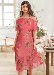 Vestido Floral Romntico em Tule