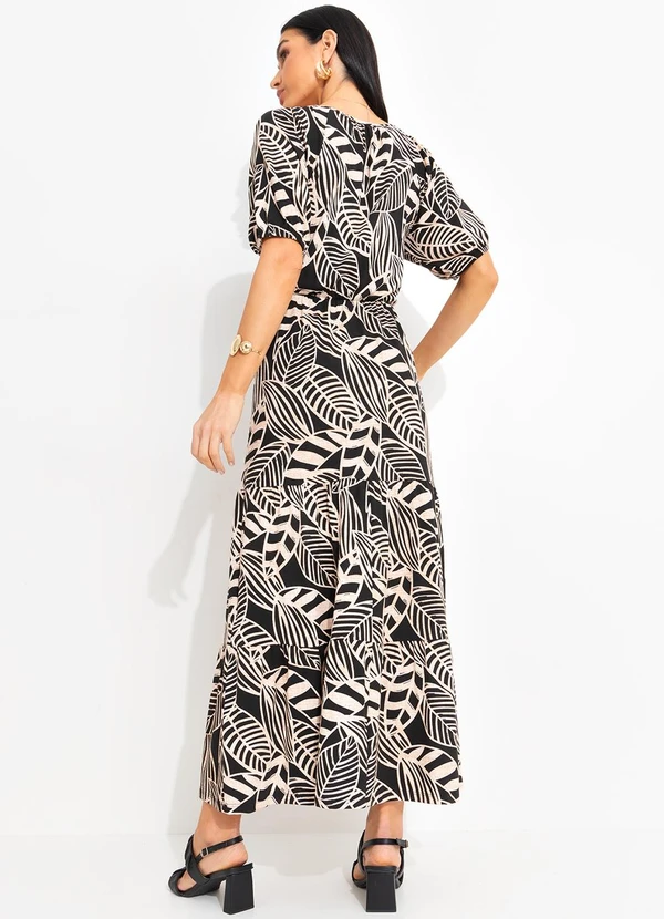 bonprix - Vestido Folhagem Neutra em Malha de Viscose 2