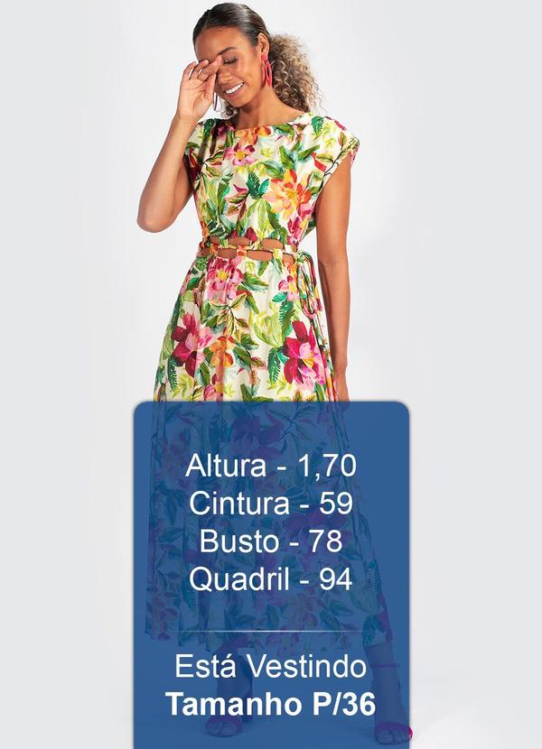 Farm - Vestido Malha Floral Pintado Verde 5