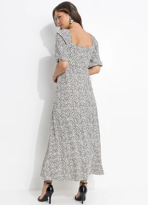Quintess - Vestido Onça Delicada em Malha de Viscose - QUINTESS