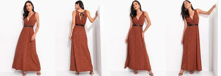 Vestido Pinceladas em Malha de Viscose