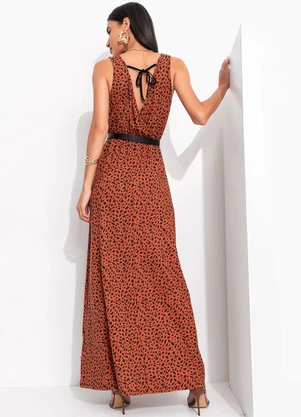Quintess - Vestido Pinceladas em Malha de Viscose - QUINTESS