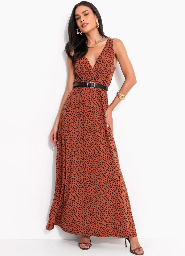 Quintess - Vestido Pinceladas em Malha de Viscose 4