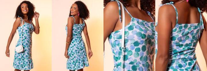 Vestido Po Aquarelado em Malha