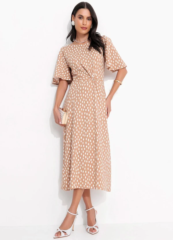 Quintess - Vestido Poá Pincelado