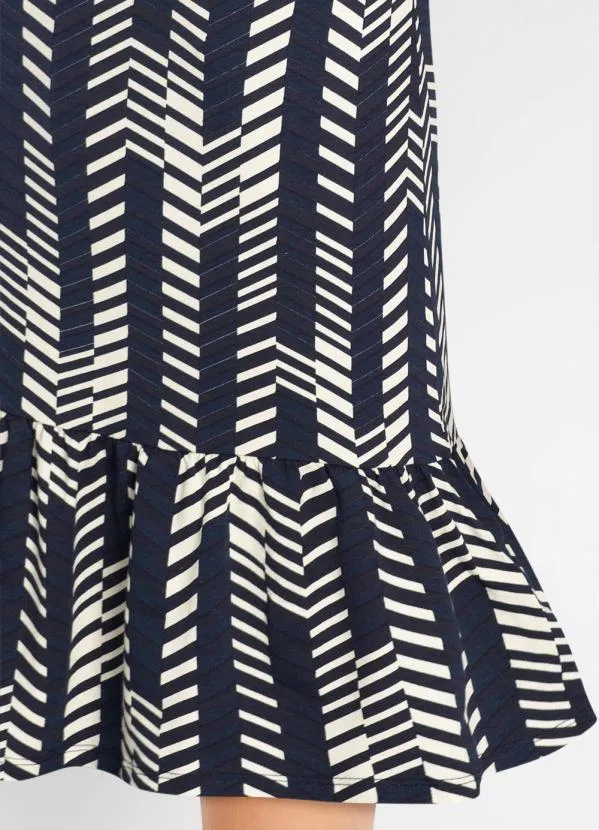 bonprix - Vestido Regata Estampado Azul e Branco 3