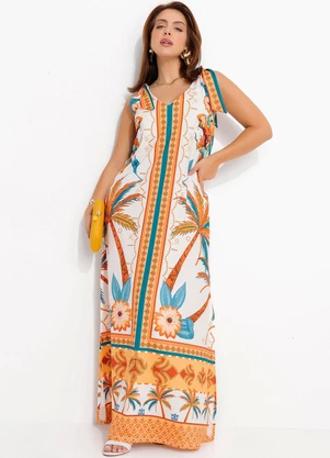Quintess - Vestido Tropical Color em Malha Fria - QUINTESS