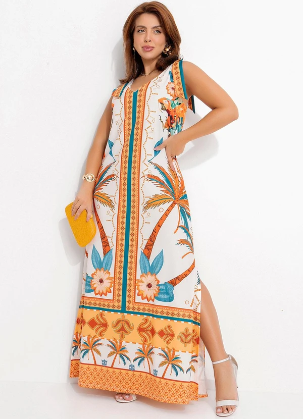 Quintess - Vestido Tropical Color em Malha Fria 12