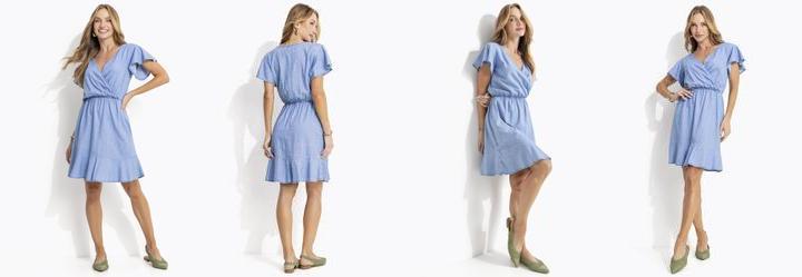 Vestido Jeans Claro em Jeans