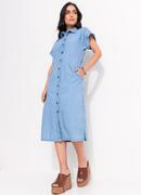 Vestido Jeans Claro em Jeans