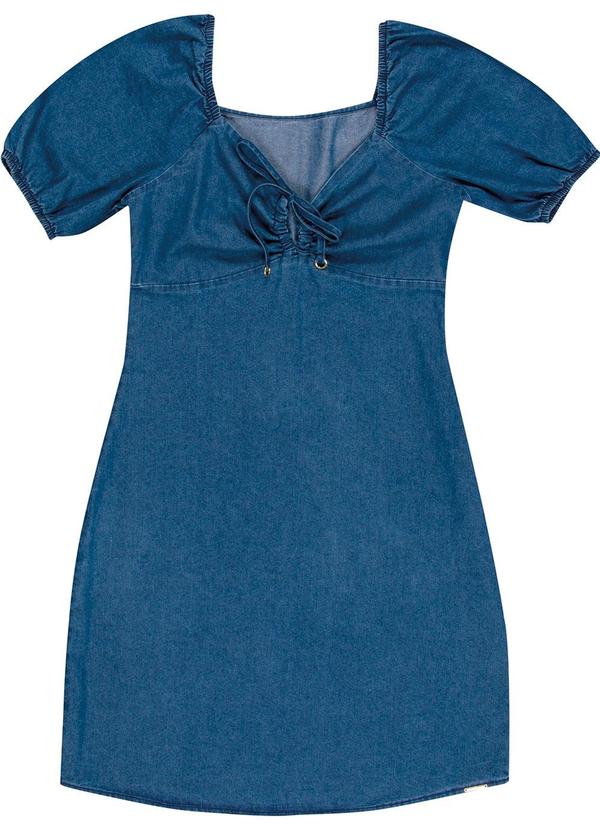 Cativa - Vestido Manga Curta Jeans Azul 5