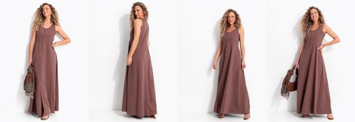 Vestido Marrom em Jeans Leve
