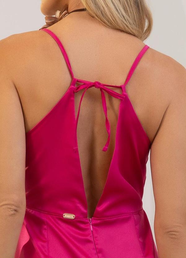 Quintess - Slip Dress Pink em Tecido Plano Acetinado 5