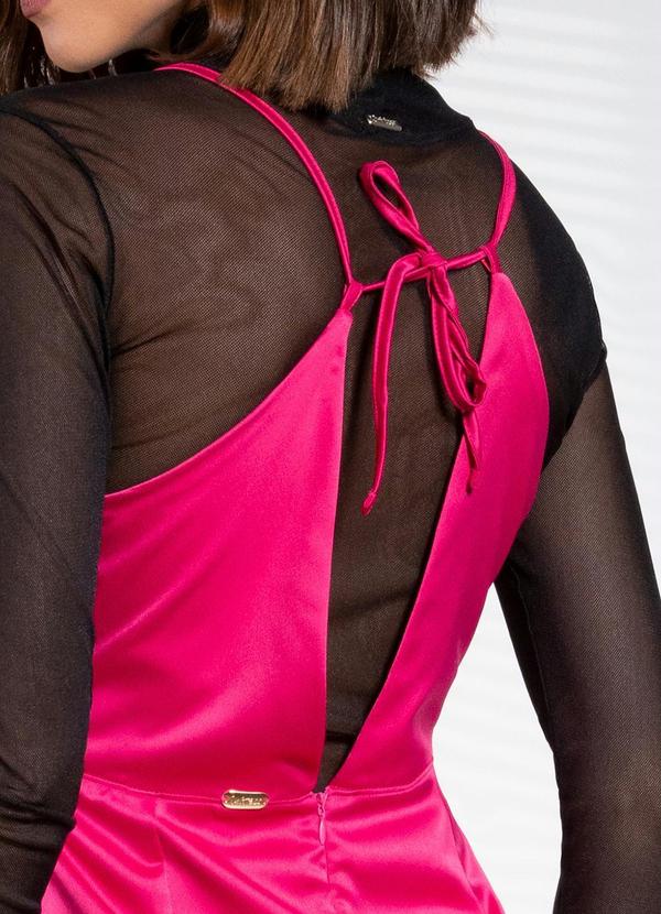 Quintess - Slip Dress Pink em Tecido Plano Acetinado 9
