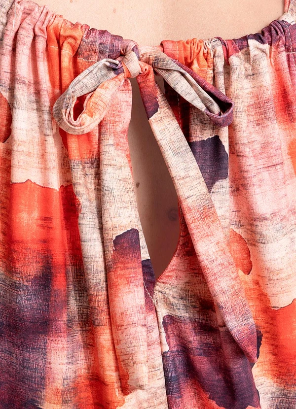 Quintess - Vestido Abstrato Colorido em Malha Fria 6