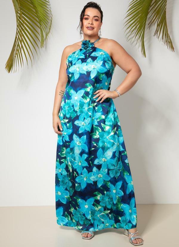 Quintess - Vestido Acqua Floral em Cetim 8