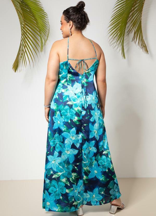 Quintess - Vestido Acqua Floral em Cetim 9