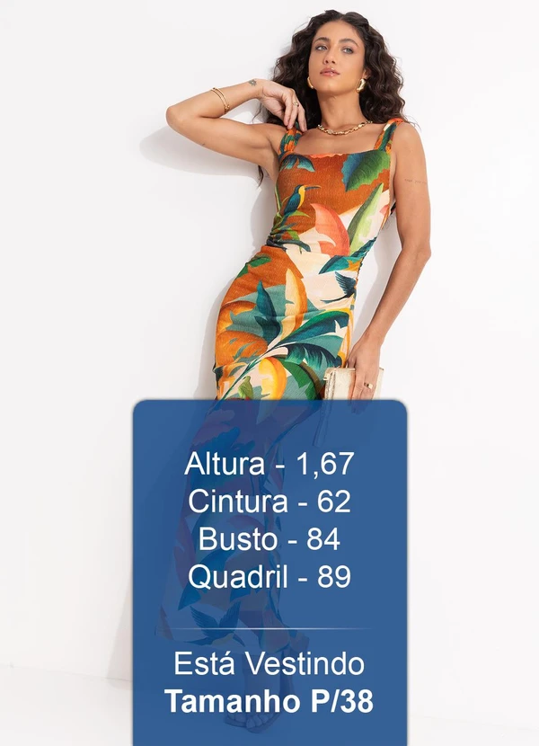 Farm - Vestido Alça Torcida Mata Atlântica Bege 5