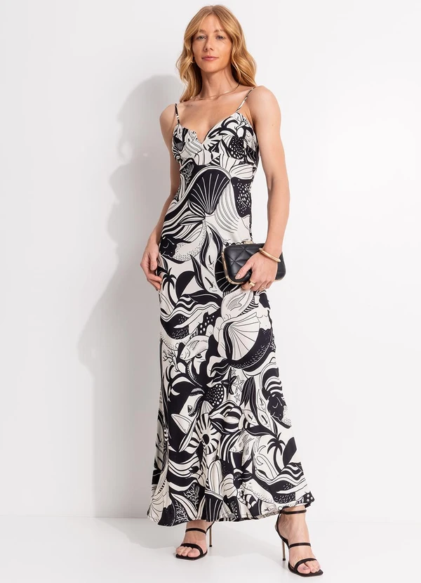 Farm - Vestido Alcinhas Festa de Mar Bege 3