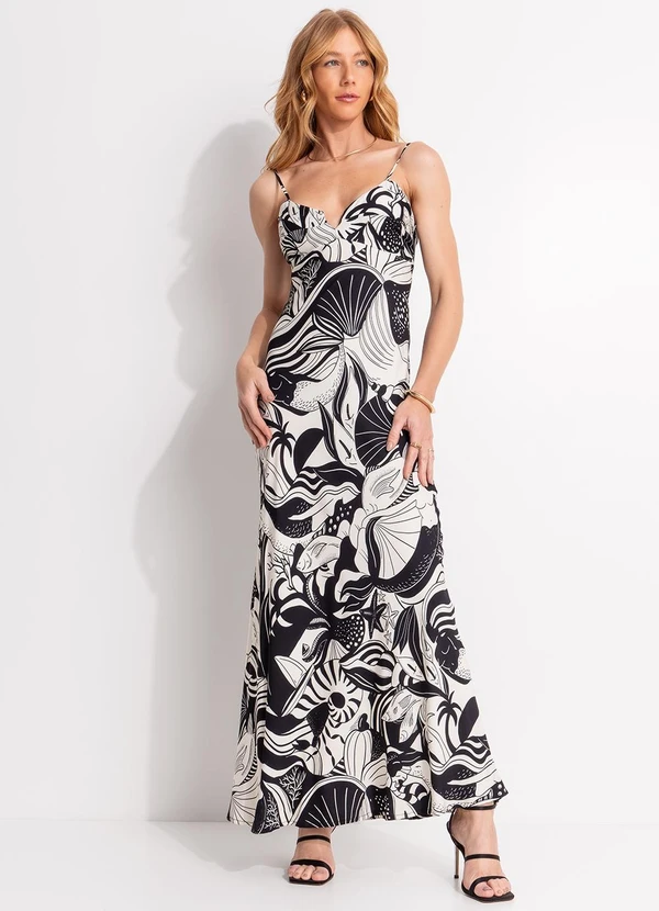 Farm - Vestido Alcinhas Festa de Mar Bege 5