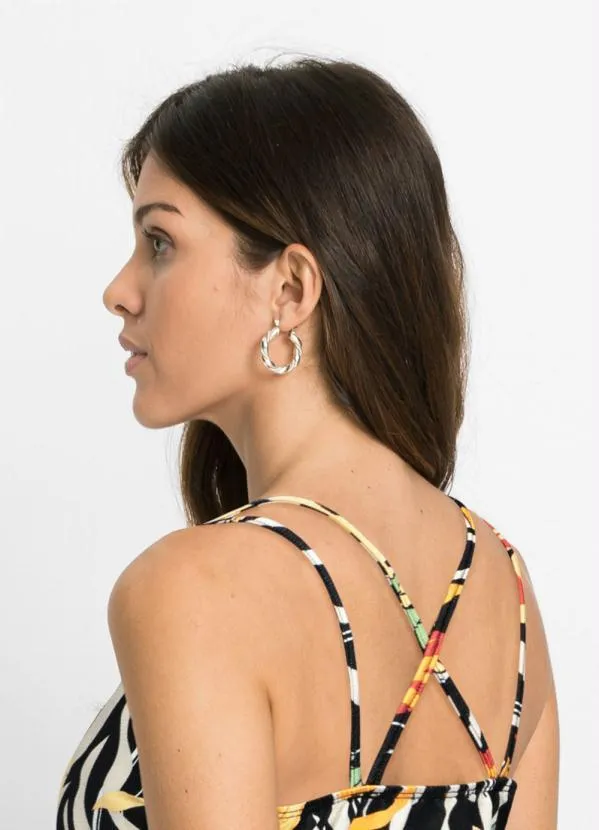 bonprix - Vestido Alongado Decote Transpassado Floral Dark 3