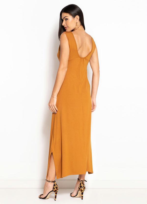 Outlet - Vestido Alongado Mostarda 2