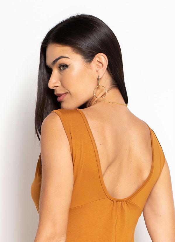 Outlet - Vestido Alongado Mostarda 4