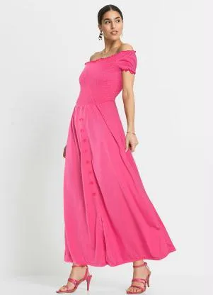bonprix - Vestido Alongado Rosa - BONPRIX