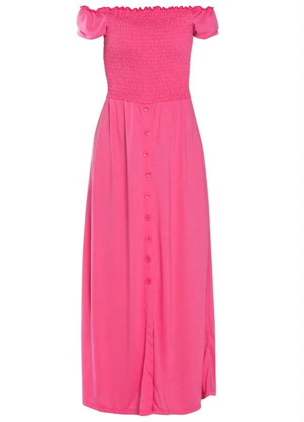 bonprix - Vestido Alongado Rosa