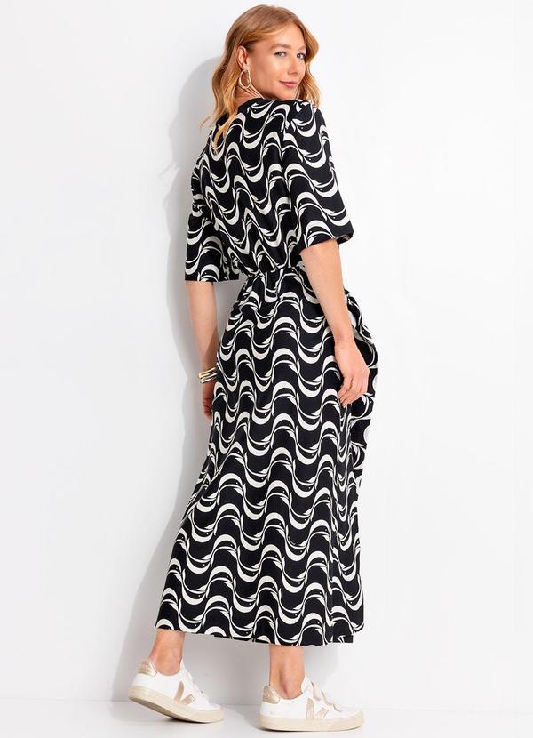 Farm - Vestido Amarração Peixe Copa Preto 2