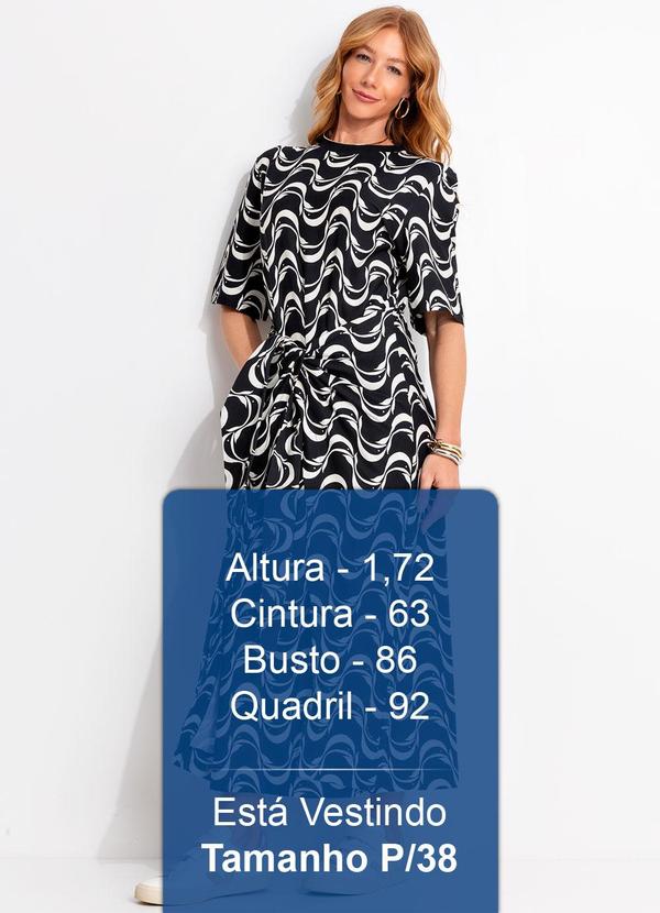 Farm - Vestido Amarração Peixe Copa Preto 5