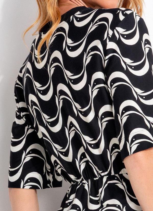 Farm - Vestido Amarração Peixe Copa Preto 7