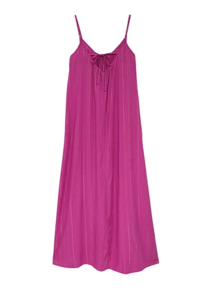 Enfim - Vestido Amplo em Lurex Fúcsia - ENFIM