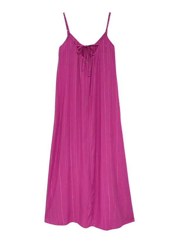 Enfim - Vestido Amplo em Lurex Fúcsia 2