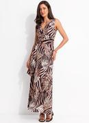 Vestido Animal Print em Malha Fria