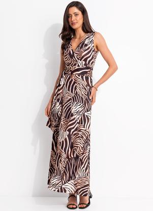 Vestido (Animal Print) em Malha Fria