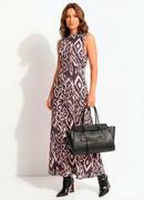Vestido Animal Print em Malha Fria