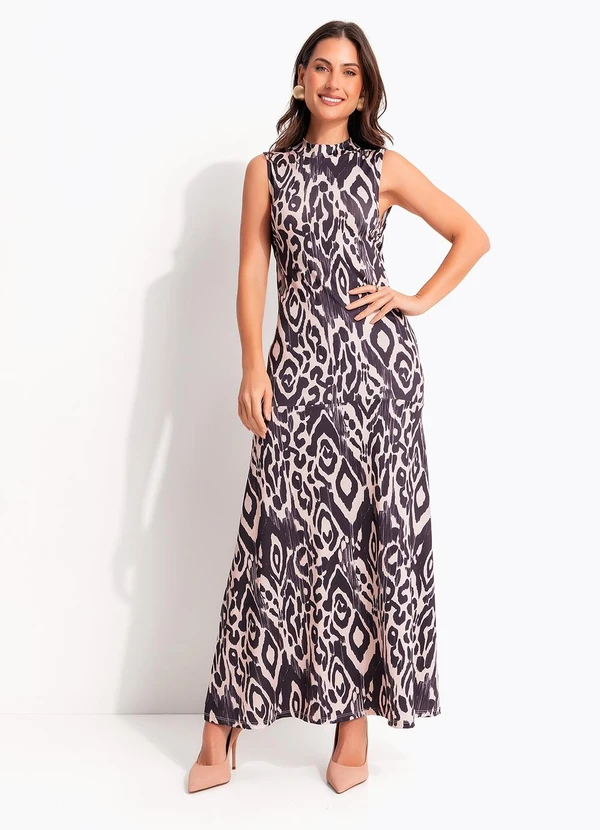Quintess - Vestido Animal Print em Malha Fria 5