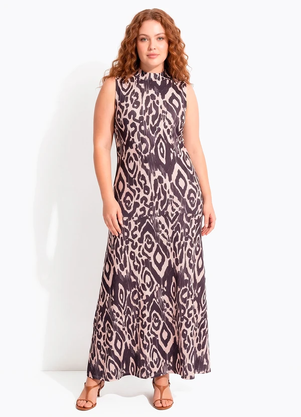 Quintess - Vestido Animal Print em Malha Fria 9