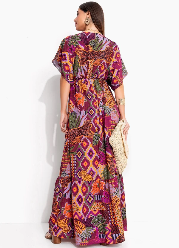 Quintess - Vestido Animal Print em Tecido Plano de Poliéste 2