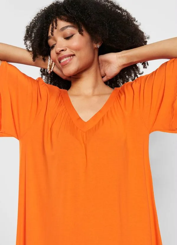 bonprix - Vestido Assimétrico Laranja 3