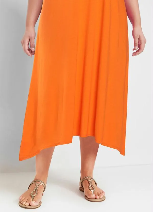 bonprix - Vestido Assimétrico Laranja 7