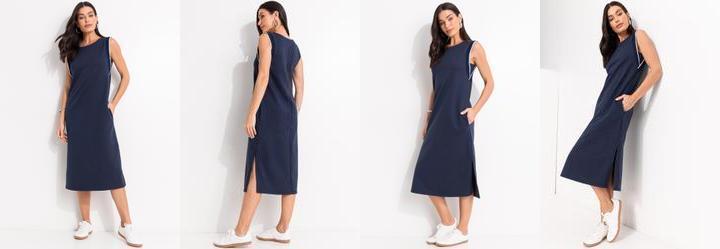 Vestido Azul em Moletom