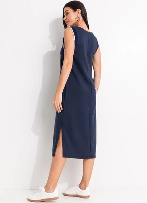 Quintess - Vestido Azul em Moletom - QUINTESS